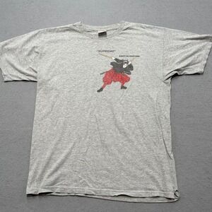 Supreme T-Shirt Men's Large Gray Samurai Always See Everything Skater USA Made